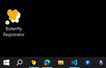 Butterfly Registrator shortcut and icon on Windows