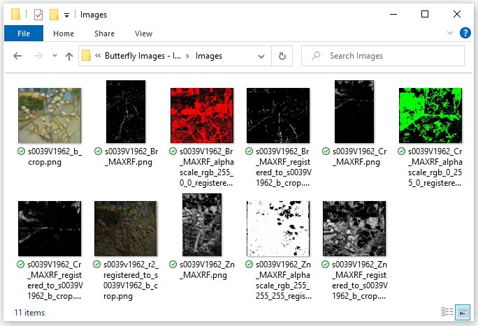 Screenshot of the images folder from the downloaded sample ZIP.